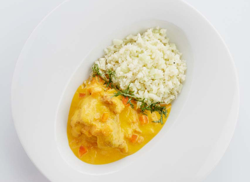 Risotto of cauliflower with chicken