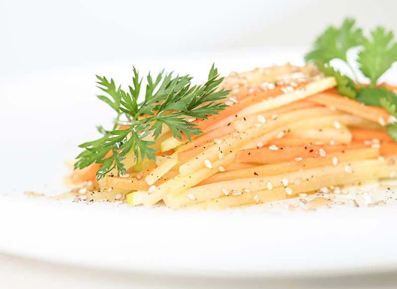 Yacon & Carrot Salad with Sesame, Lemon & Coriander