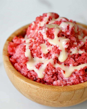 Frozen shaved culinary technique