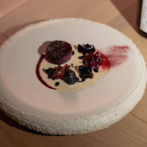 Intermediate course: Red cabbage | beetroot | black garlic gnocchi | Tomasu soy sauce