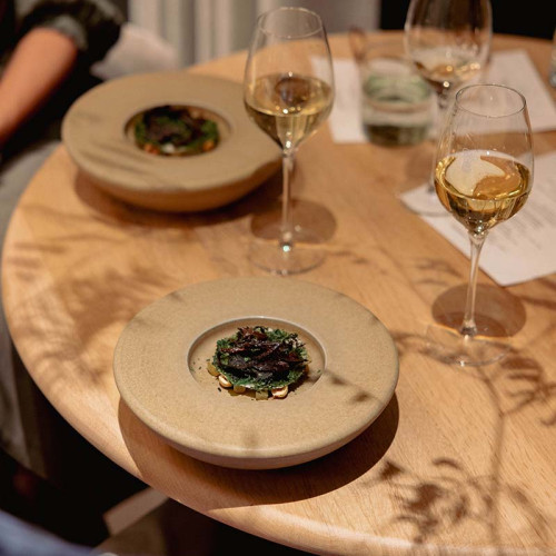 Starter: Kohlrabi | hazelnut | sea lettuce