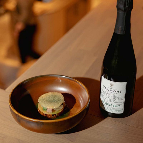 Starter: Roasted rutabaga | lovage vinaigrette | preserved figs | Marloeskes | chicken liver pâté