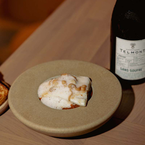 Main course: Turbot | rosehip 'nduja | peppers | squid